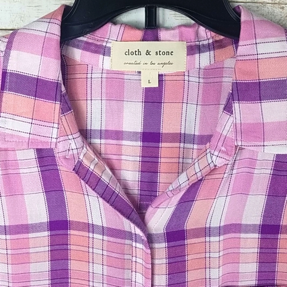 Anthrpologe, Cloth and Stone, short sleeve, Sz L - Picture 3 of 6